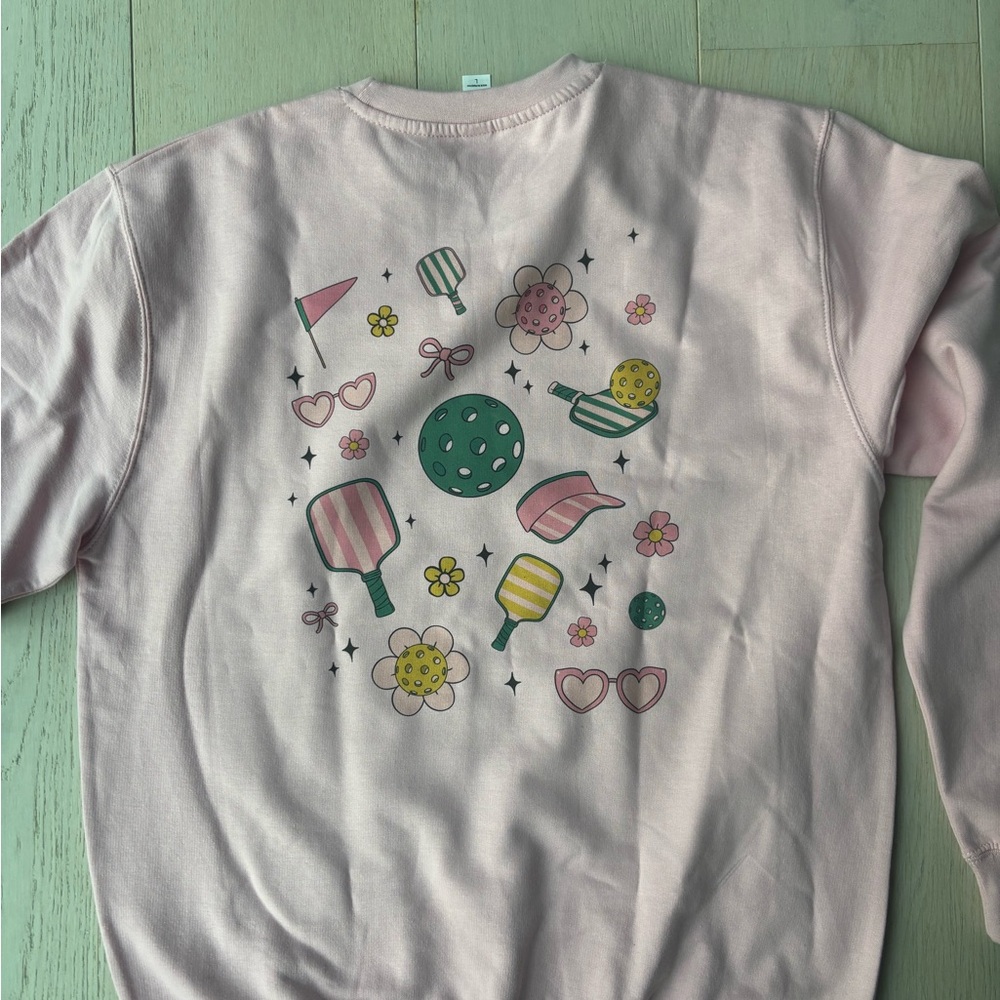 Pink Pickleball Graphic Sweatshirt!